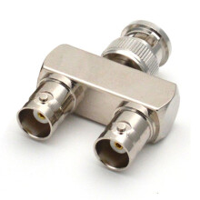 2X Puur Koperen Connector BNC Drieweg Één Mannelijk Naar Twee Vrouwelijk Y-Type BNC Mannelijk Naar Vrouwelijk BNC-JKK RF-Adapter