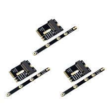 3X M.2-WLAN-Adapter, M.2-WLAN zu NVMe-SSD-Adapter, PCIe4.0 zu M2 NGFF Key A+E, WLAN-Karten-Raiser für WLAN/WWAN/LTE-Modul
