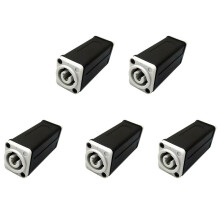5X LED PowerCon AC Coupler Adapter Extender Connector High Quality Speakon Panel Mount Straight Adapter White to White
