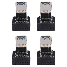 4X 20Pin Till Dual USB3.0 Adapter Omvandlare Desktop Moderkort 19 Pins/20P Header Till 2 Portar USB en Honkontakt,PH21