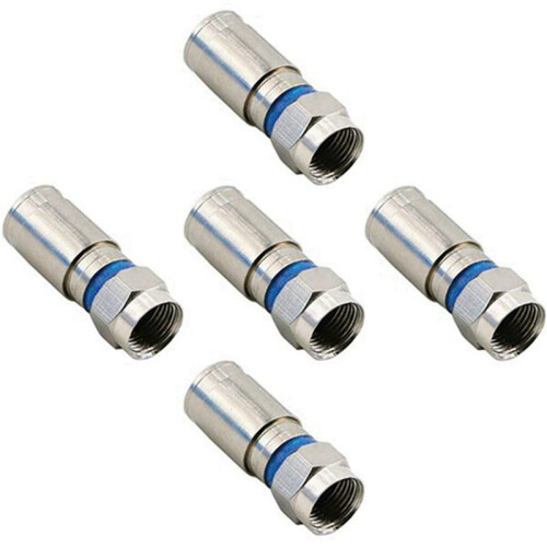 60Pcs RG6 F Compression Connector RF Wire Connector Solderless Adapter 1