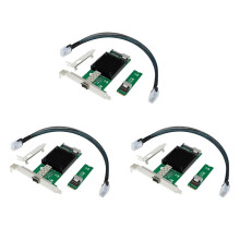 3X M.2 10G Server Network Card M.2 M X520-DA1 10G SFP+ Fiber Optic Industrial Computer Server Network Card JL82599EN