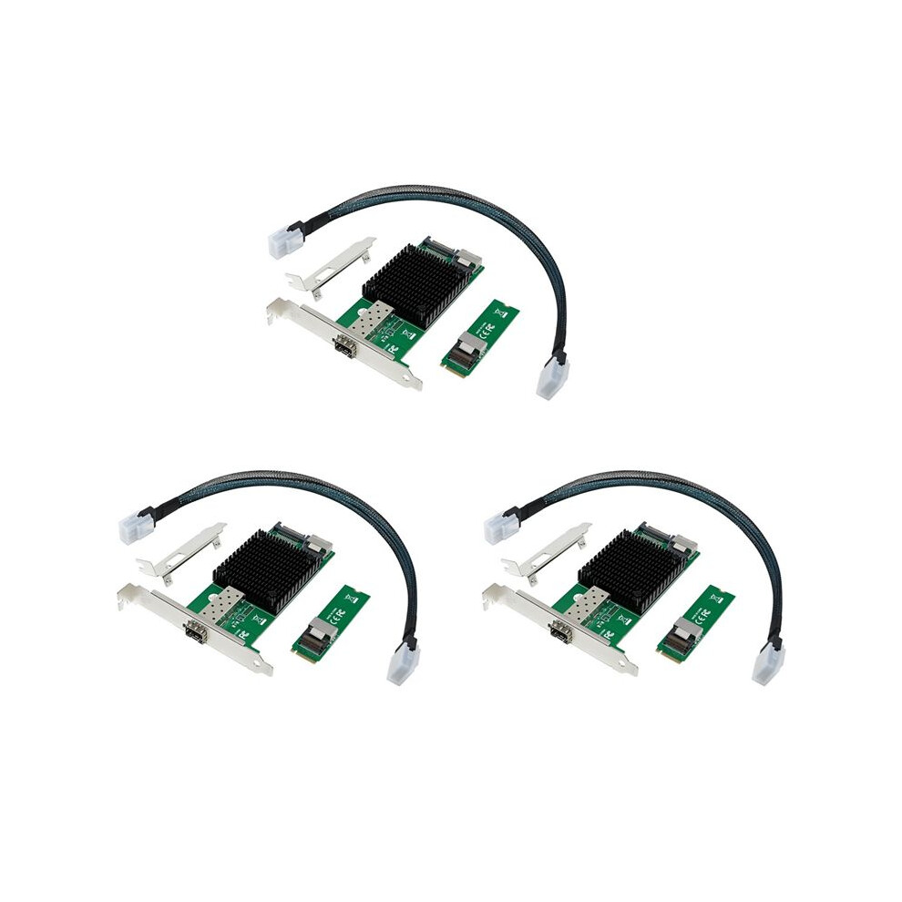 3X M.2 10G Server Network Card M.2 M X520-Da1 10G Sfp+ Fiber Optic Industrial Computer Server Network Card Jl82599en 4712330996095
