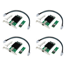 4X M.2 10G Server Nätverkskort M.2 M X520-DA1 10G SFP+ Fiberoptisk Industriell Datorserver Nätverkskort JL82599EN Chip