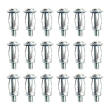 80Pcs M4 x 20 Petal Nuts Expansion Nut, Jack Nuts with Screws, Short Jacknut Expansion Nut Flat Threaded Insert Nut