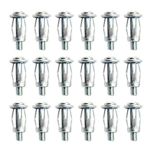 80Pcs M4 x 20 Petal Nuts Expansion Nut, Jack Nuts with Screws, Short Jacknut Expansion Nut Flat  Threaded Insert Nut