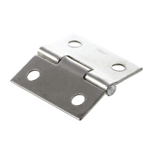 2 Pcs Gray Metal 1" Small Butt Hinge for Cabinet Drawer