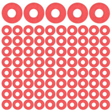 SODIAL(R) 100PCS Red Motherboard Screw Insulating Fiber Washers