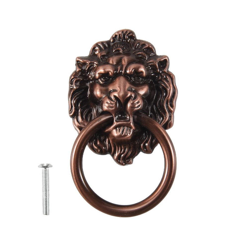 Antique Style Copper Tone Metal Lion Shaped Drawer Pull Handle 2.5" 4711629601429
