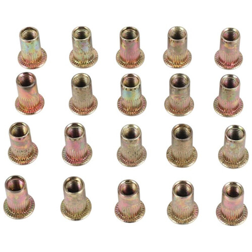 20pcs Flat  Metric Steel M5 Blind Insert Rivet Nut