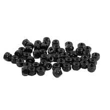M2,5X0,45Mm FöRzinkad Nyloninsats SexkantslåSmuttrar Svart 50St
