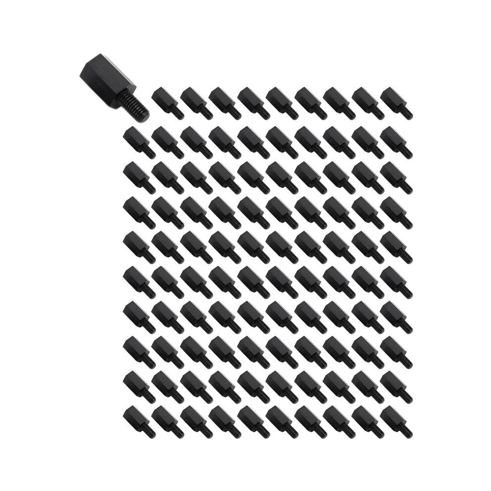 100Pcs M3 Thread 8Mm+6Mm Pcb Fixed Nylon Hex Standoff Spacer Pillar 4711244665233
