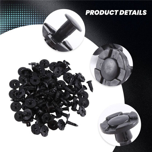 Car Door  8mm Hole Push Plastic Rivets Fastener 50pcs for 2