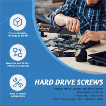 120 Pcs M3 x 4mm Laptop Hard Drive Screws for for