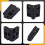 63mm x 50mm cabinet plastic hinge door hinges Hinge Black 3