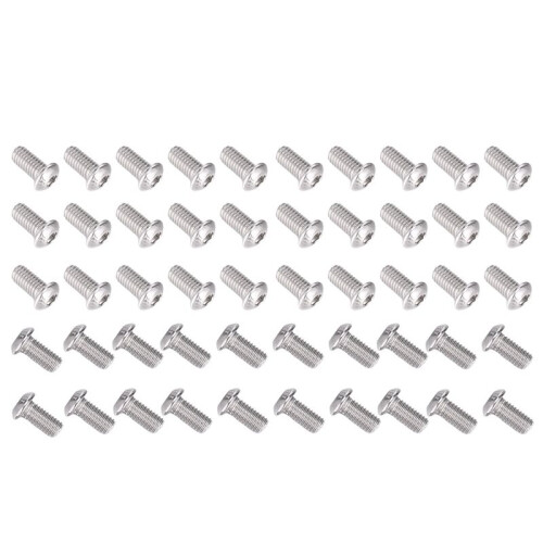 M6x12mm Stainless Steel Hex Socket Button  Screws 50 Pcs