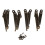 Furniture Box Rotatable Folding Lid Support Hinge Bronze Tone 4Pcs 1