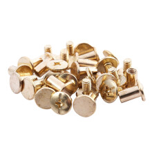 15 Pieces 5mmx8mm Brass Plated Binding Chicago Screw for Money Belt