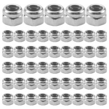 50pcs M2 Zinc Plated Self-Locking Nylon Insert Hex Lock Nuts