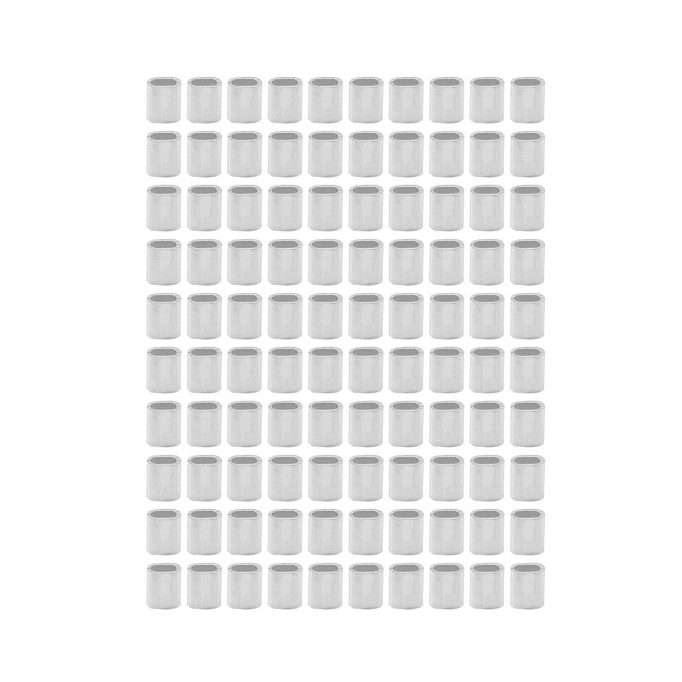 2.5Mm Single Hole Wire Rope Aluminum Sleeves Clip Cable Crimps 100Pcs 4711494795476
