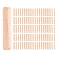 100 Pack Wooden Dowel Pins Wood Kiln Dried Fluted and Beveled