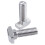 M8 Thread T-Slot Drop-In Stud Sliding Screw Bolt Silver Tone 5pcs 3