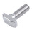 M8 Thread T-Slot Drop-In Stud Sliding Screw Bolt Silver Tone 5pcs 5