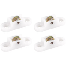 4 Stuks Deurraamkast Enkelvoudig Metalen Rolwiel 8 mm Dmr.