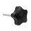 M8 x 40mm Screws Star  Wing screw Clamp knob handle black 6