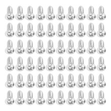 60pcs M2 x 4mm 304 Stainless Steel Phillips Round Screws Bolt