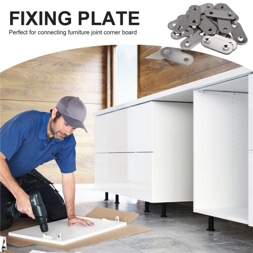 Stainless Steel Flat Bracket Straight Mending Fixing Plates 40mm 20pcs 2