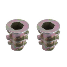 M4x10mm thread interface screw insert nuts 60 pcs for wooden furniture