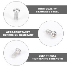 60pcs M2 x 4mm 304 Stainless Steel Phillips Round Screws Bolt