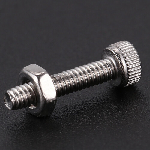 50Set M2x10mm Hex Socket  Knurled Cap Screws Bolts Nut 2
