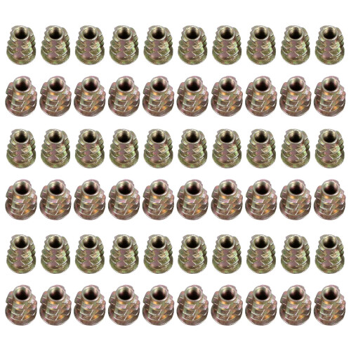 M4x10mm thread interface screw insert nuts 60 pcs for wooden furniture 1