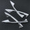 8Pcs Chrome Door Handle Covers Trim For  For  B/C/E/GLK/ML/CLA W204 W212 1