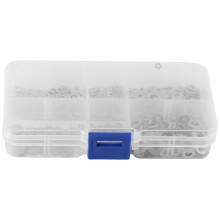500 Teile / Satz M1,6 M2 M2,5 M3 M3,5 M4 M5 Edelstahl Stahl Flach Unterleg Scheibe Unterleg Scheibe Dichtungen Sortiment Kit