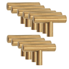 10-Pack Gouden Kastknoppen en -Trekkers met Één Gat, Deurkasten, Slaapkamermeubelgrepen, Totale Lengte 50 Mm/2 Inch