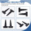 6 PCS 4 Inch T-Strap Hinges Rustic Gate Strap Hinge Rustproof Gate Door Black Hinges for Windows, Fence and Barn Gates 5