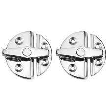 2PCS Marine Stainless Steel 316 Boat Door Cabinet Hatch Round Turn Button Twist Catch Marine Hardware Accessories