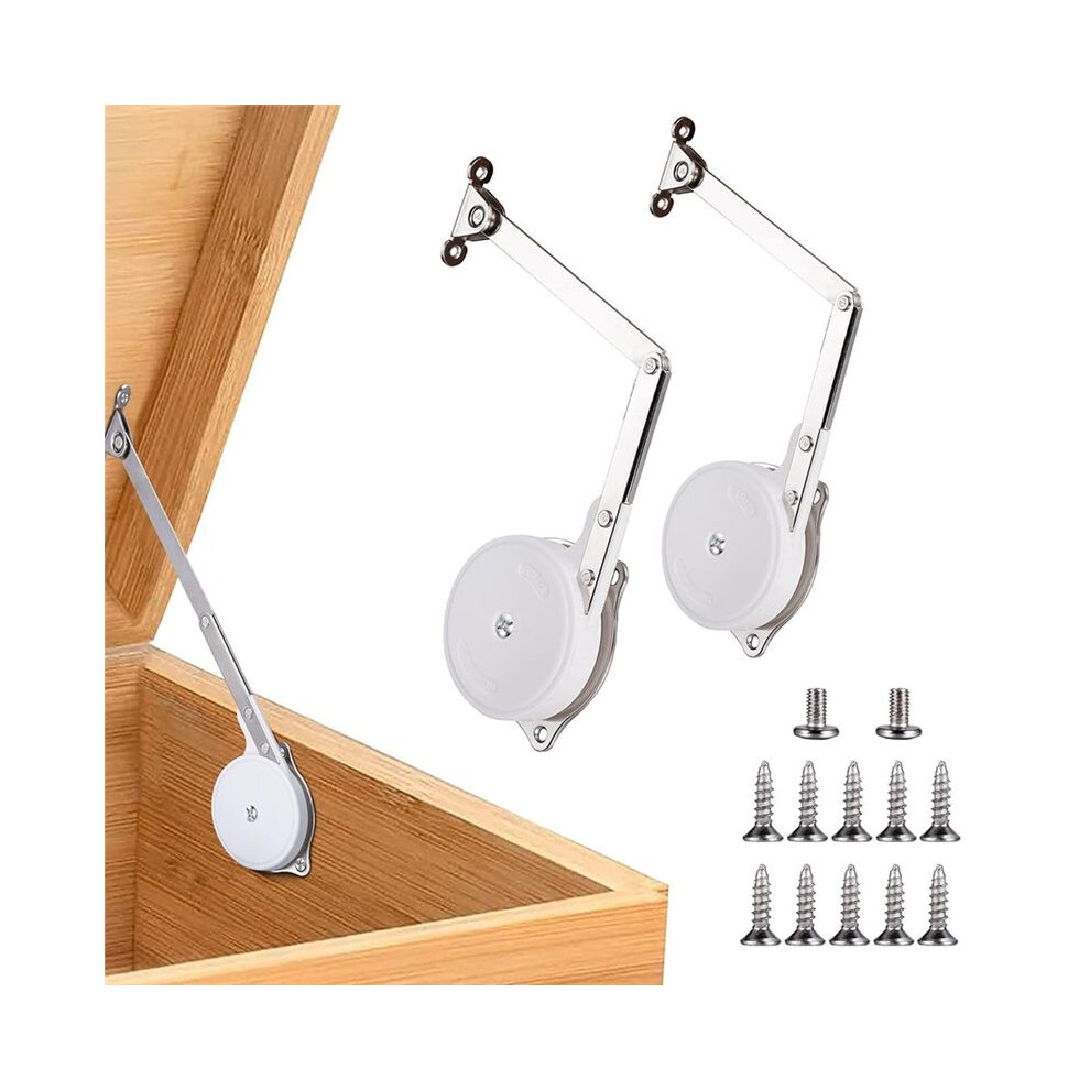 2 Pack Toy Boxes Hinges Soft Close Lid Support Hinges Chest Hinges For Wooden Toy Box, Cedar, Storage Trunk & Bench 4714127583662