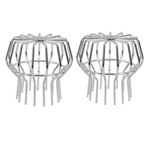 Gutter Guard Stainless Steel Gutter Cleaner Roof Filter Strainer Silver Downspout Strainer Filter Gutter Guards 2pack