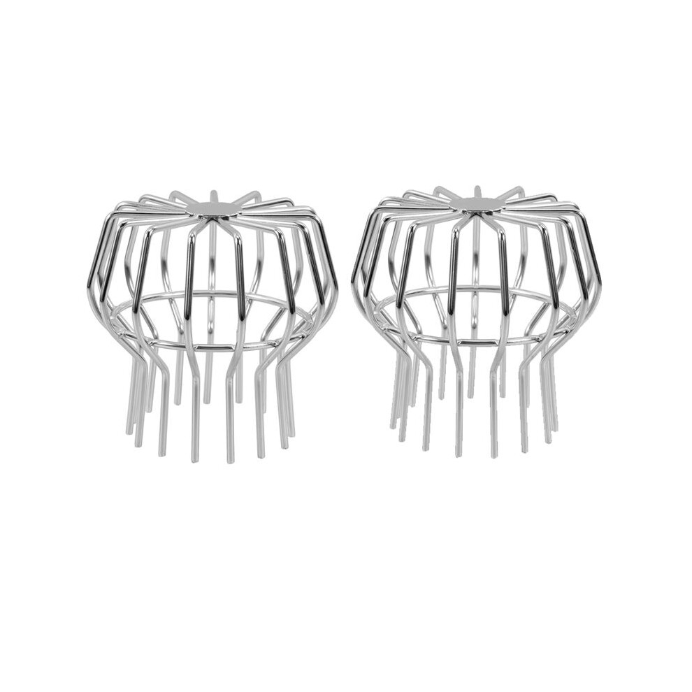 Gutter Guard Stainless Steel Gutter Cleaner Roof Filter Strainer Silver Downspout Strainer Filter Gutter Guards 2Pack 4713045233079