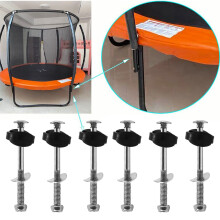 Trampoline Screws Kits, 12Pcs Galvanized Steel Trampoline Screws Fixing Accessories for Trampoline Assembly Replacement