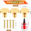 8pcs Cabinet Knobs,Round Dresser Pull Knob Wardrobe Pull Door Handle with 8 Screws Drawer Pulls Kitchen Gold 6