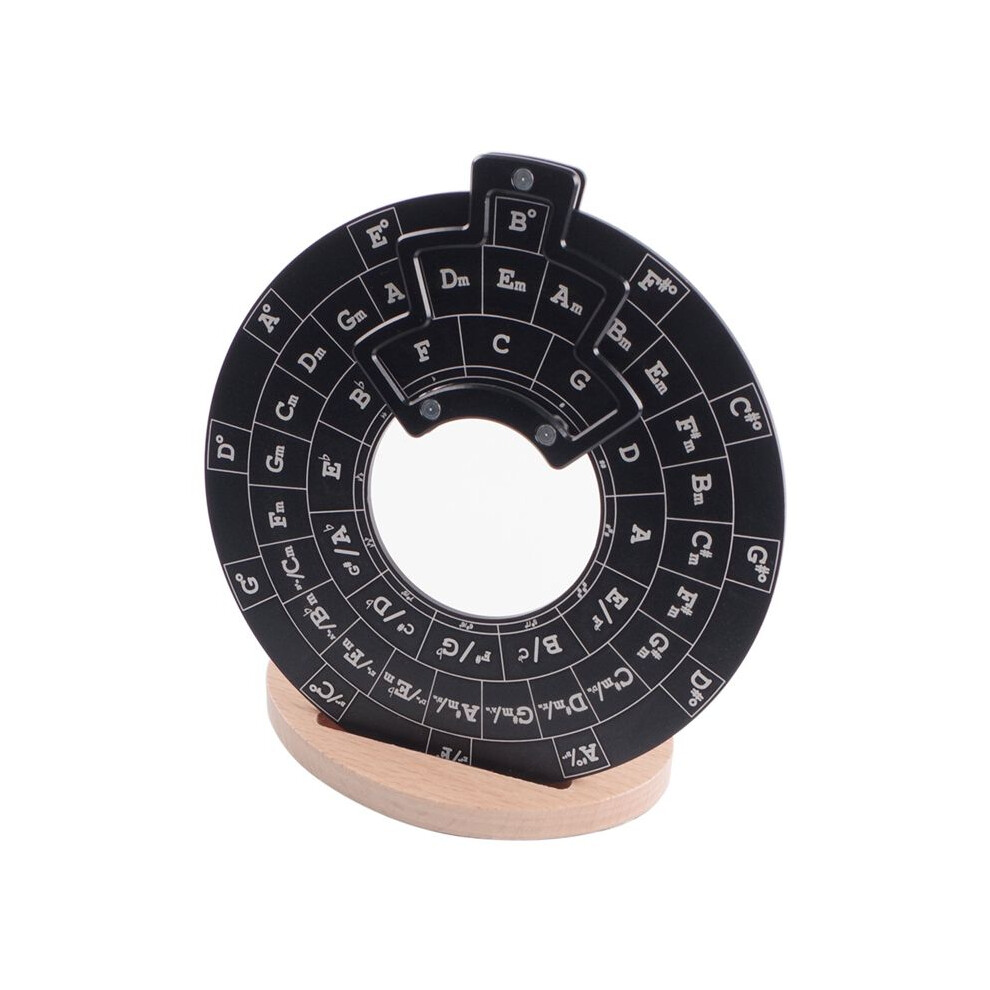 Guitar Music Disc Circle Of Fifths, Circle Of Fifths Wheel Melody Tool Chord Wheel With Base Black 4713372352733