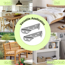 50 Pezzi Staffe Angolari Angolari In Acciaio Inossidabile Connettori Angolari per Mobili Giunti di Rinforzo per Fissaggio Telaio Letto Cassetto