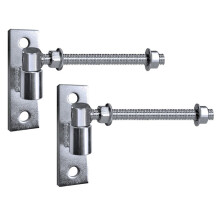Gate Hinges Heavy Duty Wood Fence,J Bolt Gate Hinge for Wood Fence,Steel Welded Hinge for Farm Gate, 6 Inch 2Pack