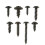 Black Carbon Steel Tapping Screws Round Screws with Washers 6