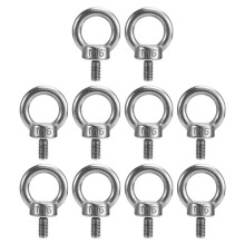 10 Stück Ringschrauben mit Ösen, Edelstahl 304, Silberfarben, Strapazierfähig, M6, zum Heben Von Drahtseilen